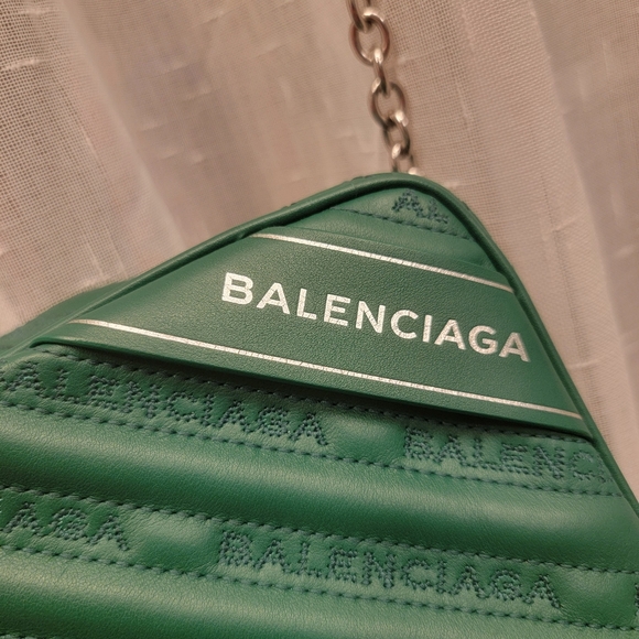 Balenciaga Blanket Reporter Camera Shoulder Bag Green - Picture 6 of 17